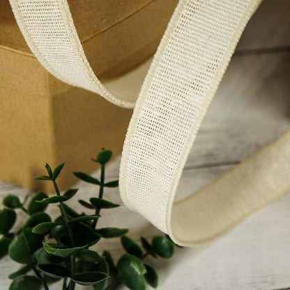 CT CRAFT LLC Ivory Canvas Wired Ribbon 2.5 Inch x 10 Yards - Image 7