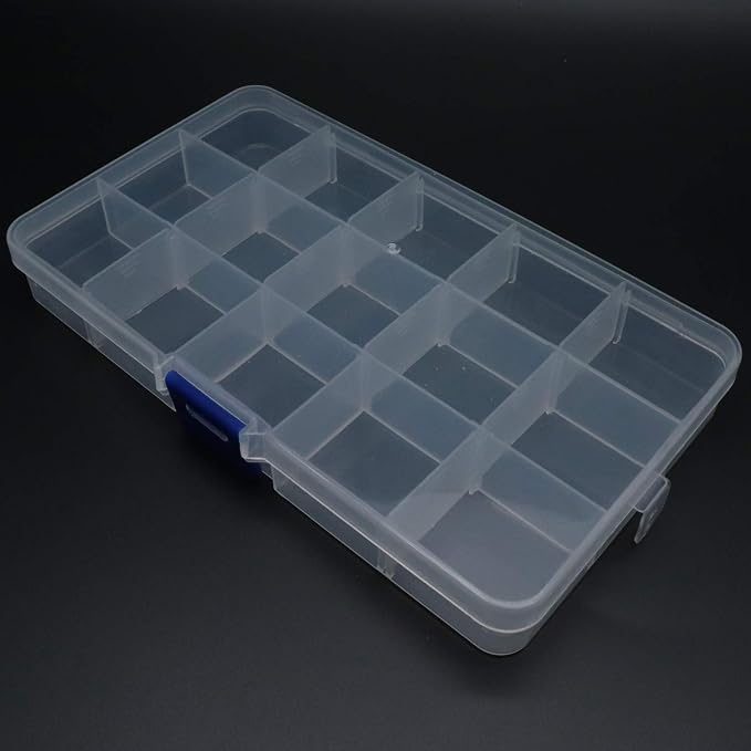 Xiaoyztan Clear Plastic Organizer, 15 Small Grids - Image 4