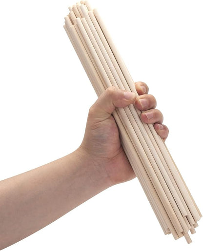 Wood Dowels Wooden Dowel Rods 1/4 x 12, Macrame Dowels, Unfinished Small Wood - Image 3