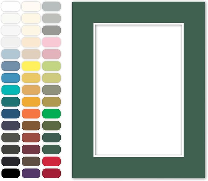 Poster Master Hunter Green Matboard – 4-Ply Acid-Free Picture Mat Board by PosterMaster