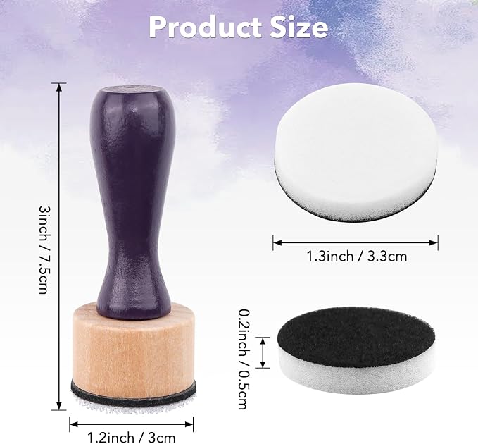 47 Packs Ink Blending Foam Pads Set, Include 8 Pcs Round Ink Mini Applicator - Image 3