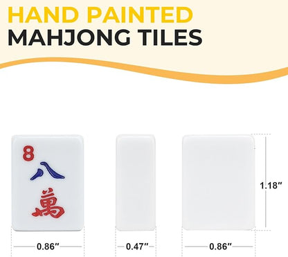 Mahjong Tile Set, 166 White Tiles Mahjong Set, Travel Mahjong Set - Image 2