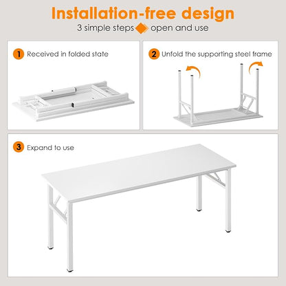 Need Computer Desk Office Desk 62 inches Folding Table - Image 4