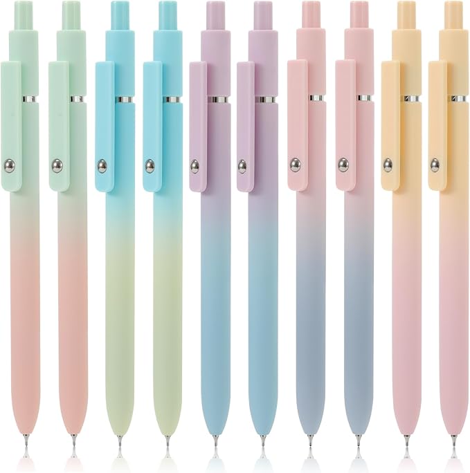 FIOVER 10pcs Gel Pens Black Ink Medium Point 0.7mm Pens Smooth Writing High-End by FIOVER