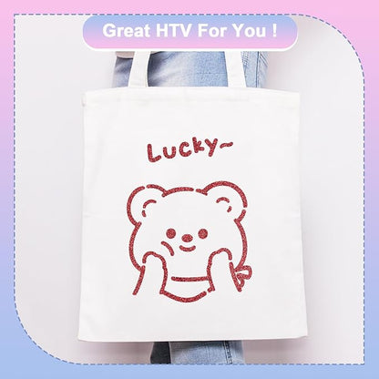 Glitter HTV Heat Transfer Vinyl Rolls are Made from Materials. The Glitter - Image 6