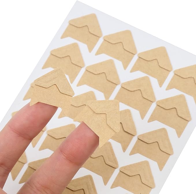 DERAYEE 12 Sheets/288 PCS Photo Corner Stickers, Self-Adhesive Photo Mounting - Image 4