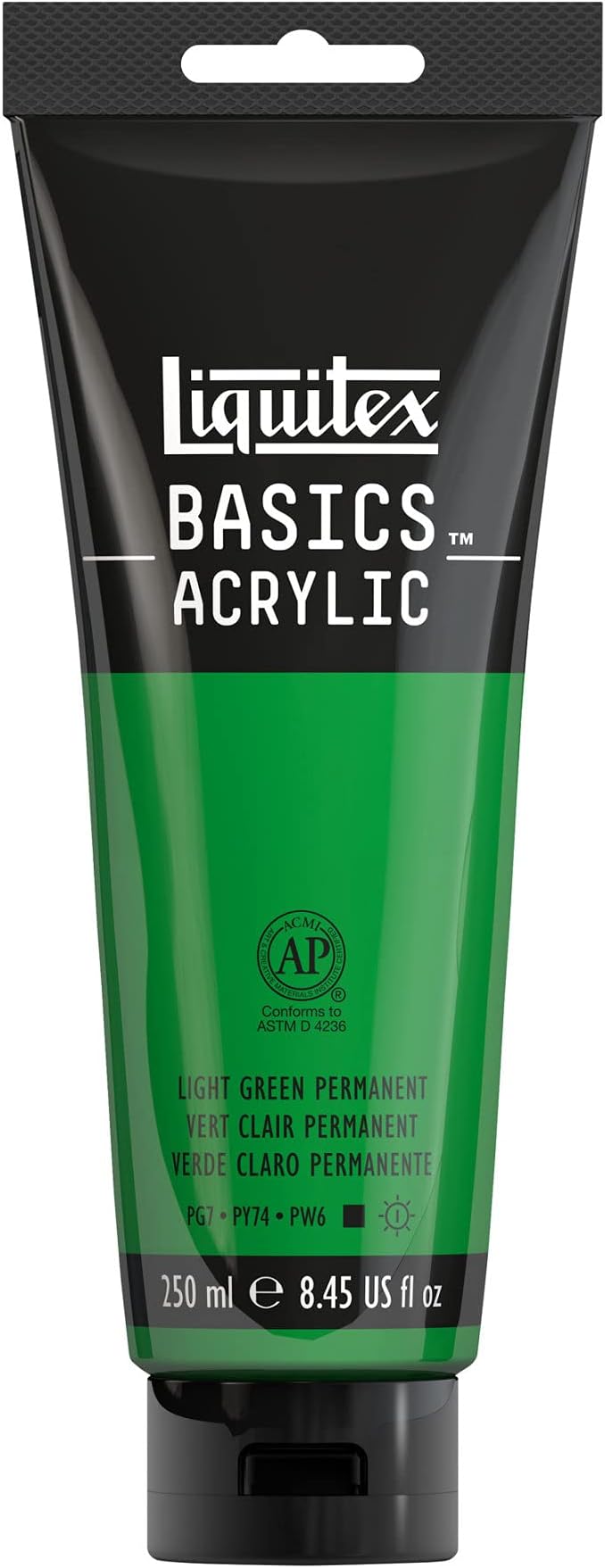 Liquitex BASICS Acrylic Paint, 250ml Tube, Light Green Permanent by Liquitex