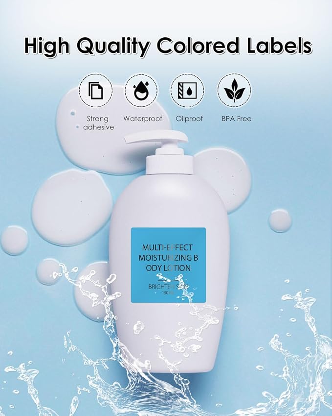 iEager Blue Square Thermal Label Stickers, 500 Sheets/Roll - Image 3