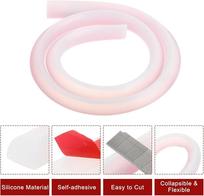uxcell Flexible Molding Trim, 39 Inch Flexible Quarter Round Molding Silicone - Image 3