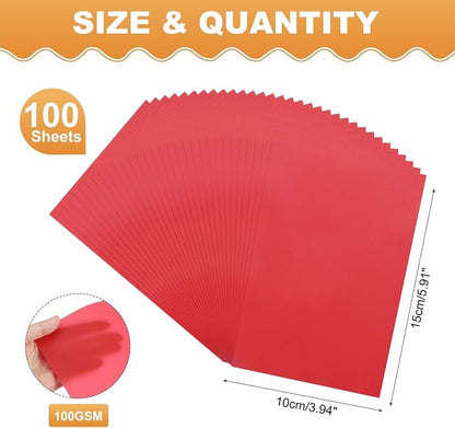 MECCANIXITY 100 Sheet Colored Vellum Paper 4" x 6", 100gsm Translucent - Image 2