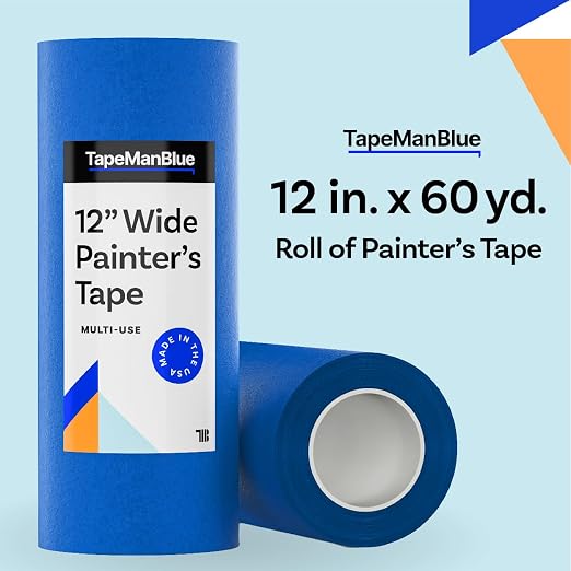 Wide Blue Painters Tape, 12 inch x 60 yds, Made in America, Great Masking Tape - Image 2