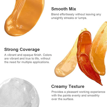AUREUO Penny Copper Acrylic Paint, 4 Fl Oz / 120ml Single Tube, Rich Pigment - Image 4