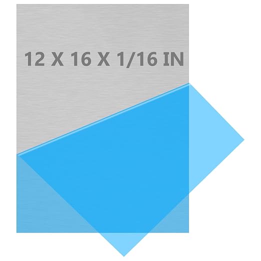 6061 T651 Aluminum Sheet Metal 12 x 16 x 1/16 Inch Plain Thin Aluminum Plate by Lswteiz