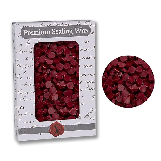 Burgundy Premium Sealing Wax Beads 2 OZ. 350 pcs + by NostalgicImpressions