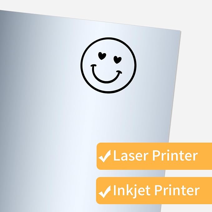 Silver Printable Sticker Paper, 20 Sheets Printable Silver Sticker Paper - Image 3