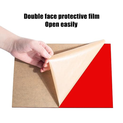 2 Pcs Red Acrylic Sheets for Laser Cutting Thick 3mm 8x12x1/8In Red Acrylic - Image 2