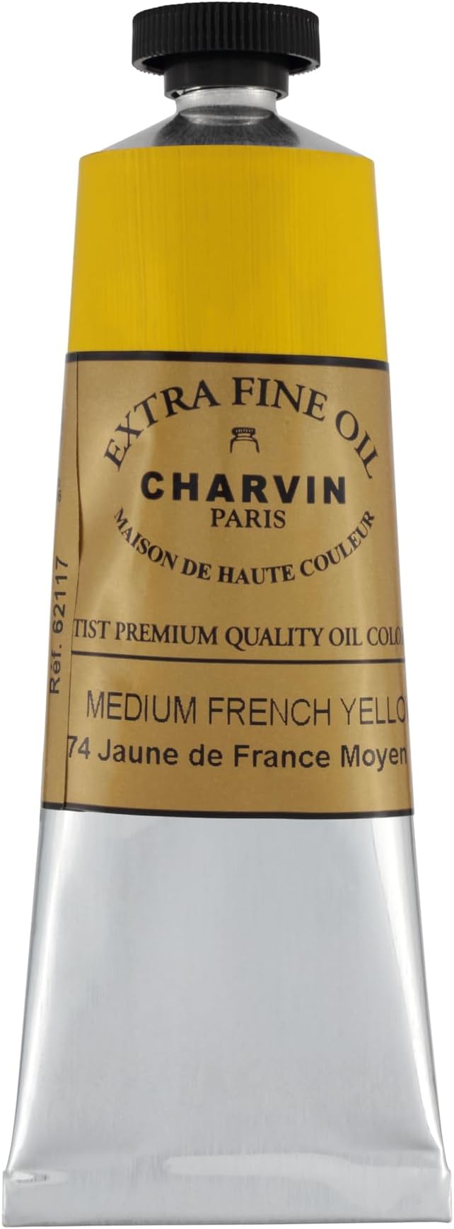 Charvin Extra Fine Oil Paint, French Yellow Medium 60 ml - Image 2