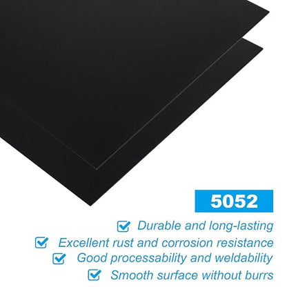 3 Pack 5052 Aluminum Sheet Metal 12 x 12 x 1/32 Inch Black Anodized Aluminum - Image 3
