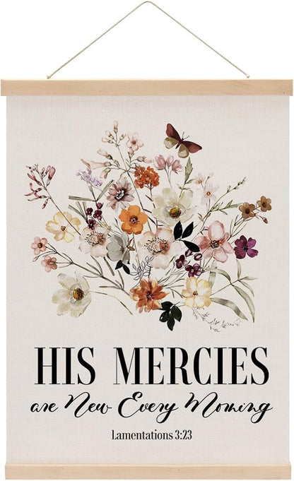 Christian Decor Floral Poster Hanger, Jesus Religious Wall Decor, Christian by Unknown