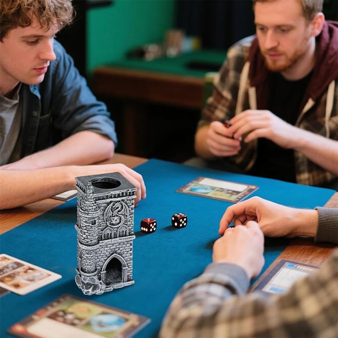 D&D Castle Dice Tower for All Dice Sizes, 3D Resin Rolling Trays, Fantasy - Image 3