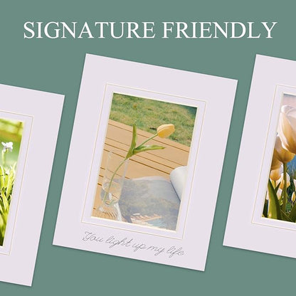 HOTUO 10 Pack Acid Free White Picture Frame Mats, Pre-Cut 8x10 Picture Mats - Image 4