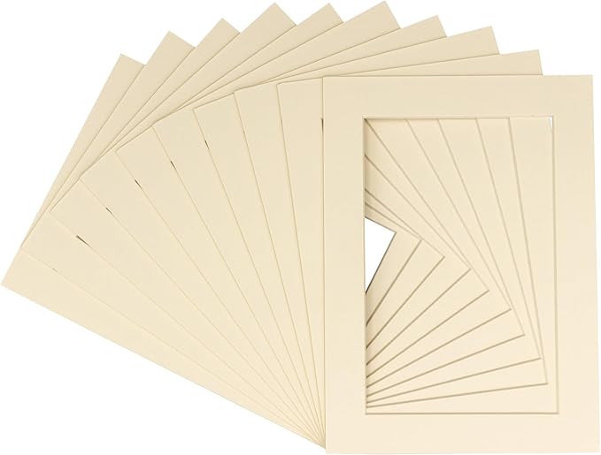 Pack of 25 Acid Free 8.5x11 Mats Bevel Cut by Poster+Palooza