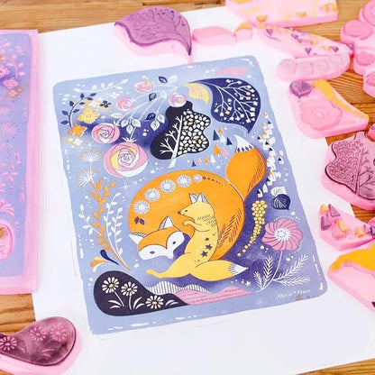SGHUO 8pcs 4"x6" Rubber Carving Blocks, Soft Linoleum Block - Image 7