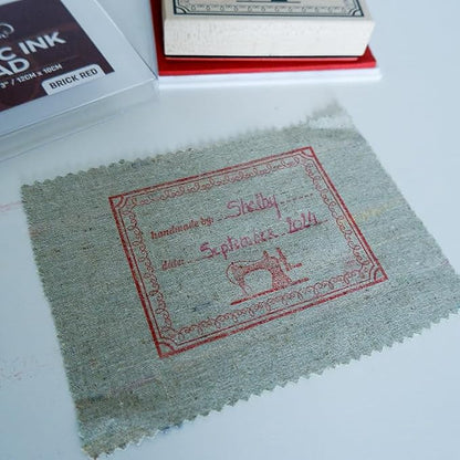 Madam Sew Permanent Fabric Ink Stamp Pad | Crisp, Washable Impressions on - Image 3