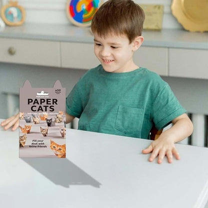 DIY Paper Cats Kit, Cute Kitten Origami Papercraft Kit, 50 Sheets DIY Origami - Image 6