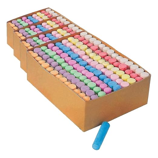 S&S Worldwide Jumbo Sidewalk Chalk Multi-color | 9 Colors | Non-Toxic | 4 Inch by SSWorldwide