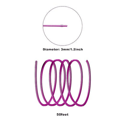 3mm Aluminum Craft Wire, 50 Feet 9 Gauge Bendable Anodized Metal Wire - Image 2