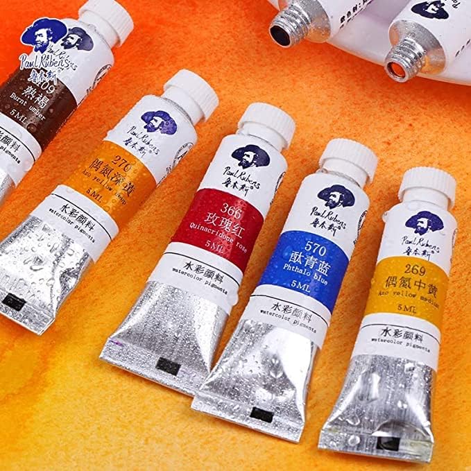 Paul Rubens Watercolor Paint, 24 Vibrant Colors Highly Pigmented, 5ml Each Tube - Image 7