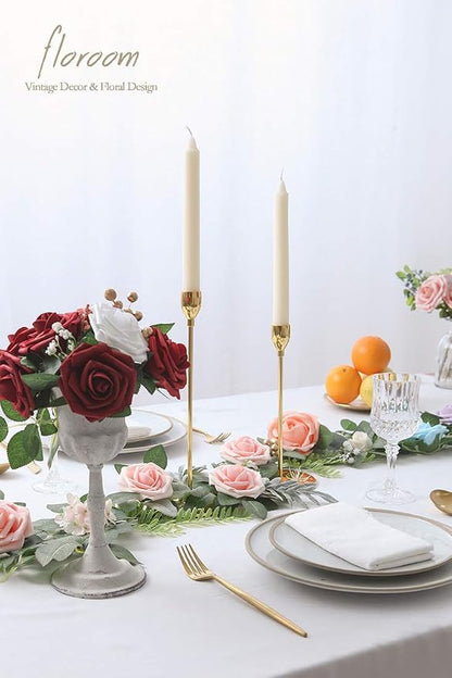 Floroom Artificial Flowers 25pcs Real Looking Blush Foam Fake Roses - Image 6