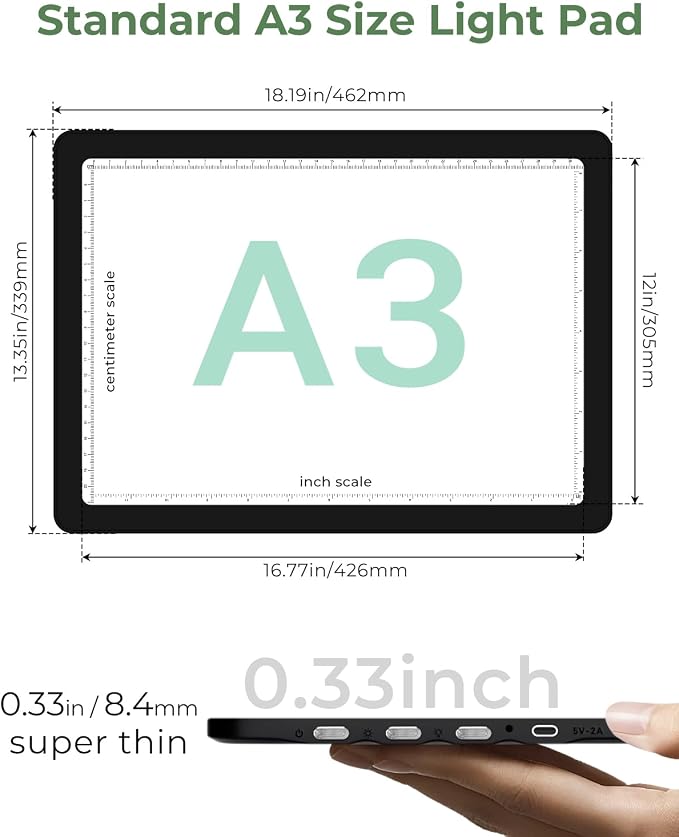 Cordless A3 Diamond Painting Art LED Light Board - Image 6