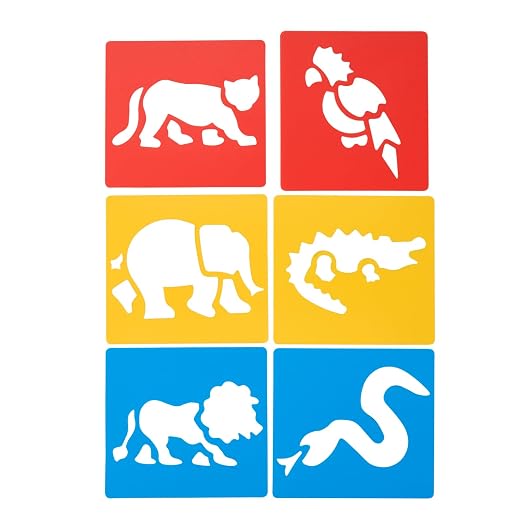 Washable Plastic Jungle Stencils by Colorations