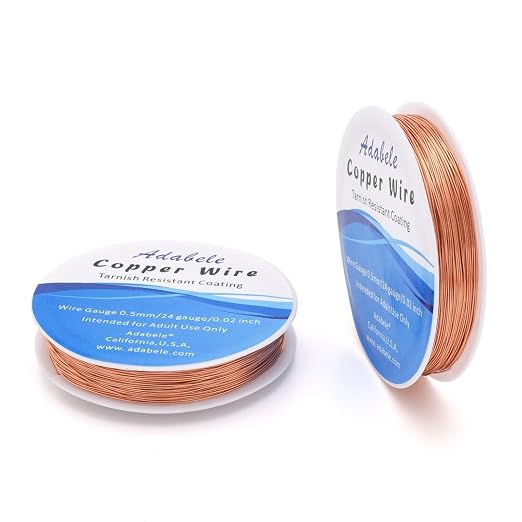 Adabele 295 Feet Premium Tarnish Resistant Round Bare Raw Jewelry Copper Wire - Image 2