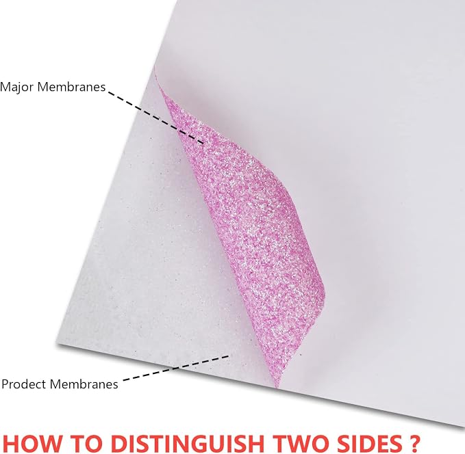 guangyintong Glow Glitter Purple Heat Transfer Vinyl HTV Rolls, Glitter HTV - Image 2