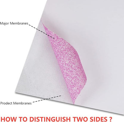 guangyintong Glow Glitter Purple Heat Transfer Vinyl HTV Rolls, Glitter HTV - Image 2