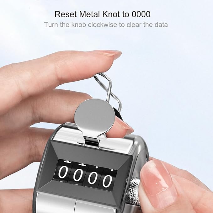 Metal Tally Counter Clicker Counter Handheld Pitch Counter, Manual Mechanical - Image 4