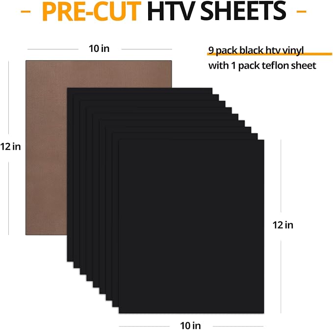 HTVRONT Black Heat Transfer Vinyl Bundle - Image 2