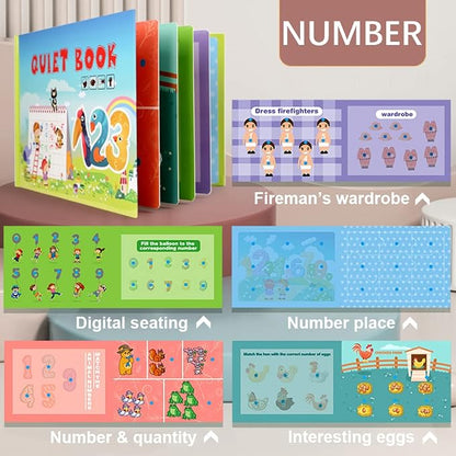 4 Subjects Montessori Quiet Book Busy Board - Image 7