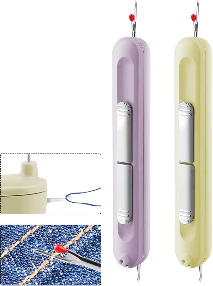 Needle Threaders, 2 in 1 Plug-in Needle Threader Seam Ripper Tool, Automatic by FENGWANGLI