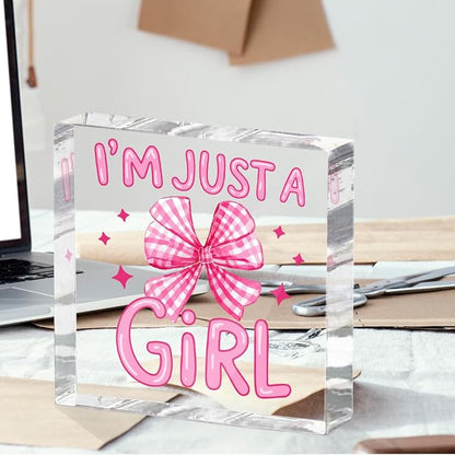 Positive Affirmation Gifts for Women Friends, Preppy Desk Decor Acrylic Sign - Image 4