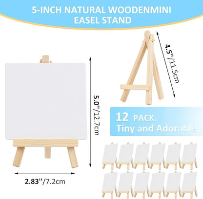 100 Pcs 5 Inch Mini Wood Display Easel, Small Wooden Easel Stand Art Craft - Image 2