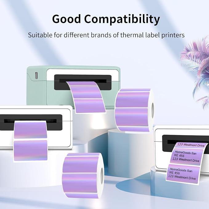 2.25"x1.25" Direct Thermal Labels, Holographic Thermal Printer Labels - Image 3