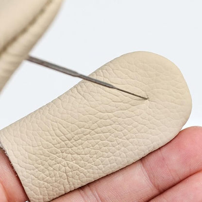 4 Pairs Leather Finger Protector Needle Felting Knitting Finger Thimble Guards - Image 6
