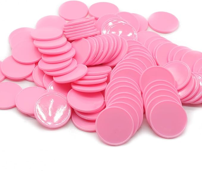 Set of 100 Opaque Plastic Learning Counters Mini Poker Chips Game Tokens by HAKITAROOM