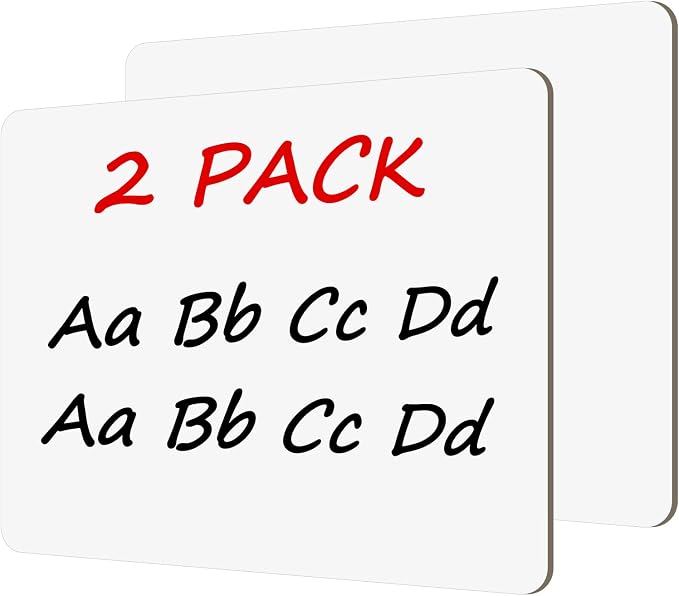 2 PC Small White Board Dry Erase Classroom Pack Boards 9" x12”Personal by pmybupo