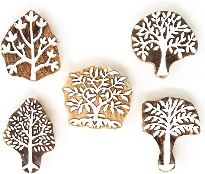 Wooden Printing Stamps Indian Design - Image 2