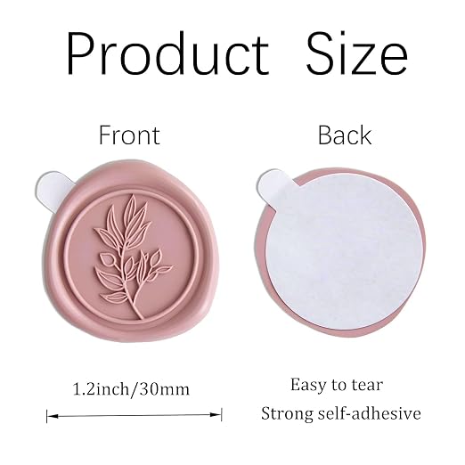 PONATIA 50 Pcs Dusty Rose Wax Seal Stickers - Image 2